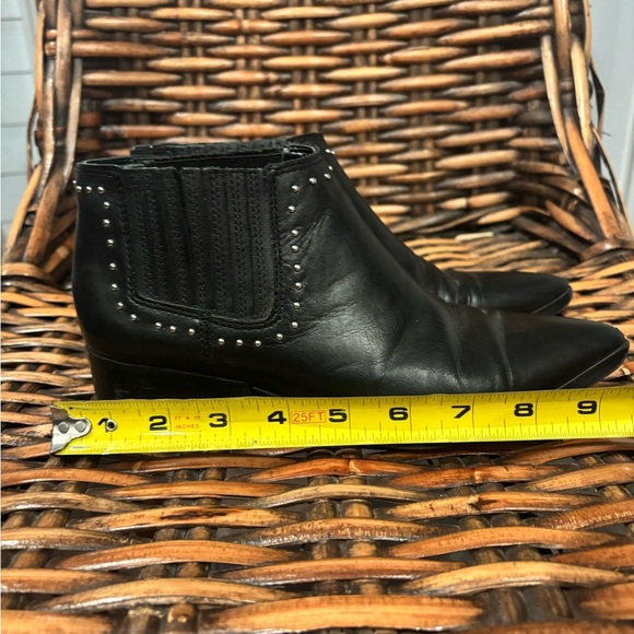 Marc Fisher Black Ankle Boots with Stud Accents - Picture 4 of 10